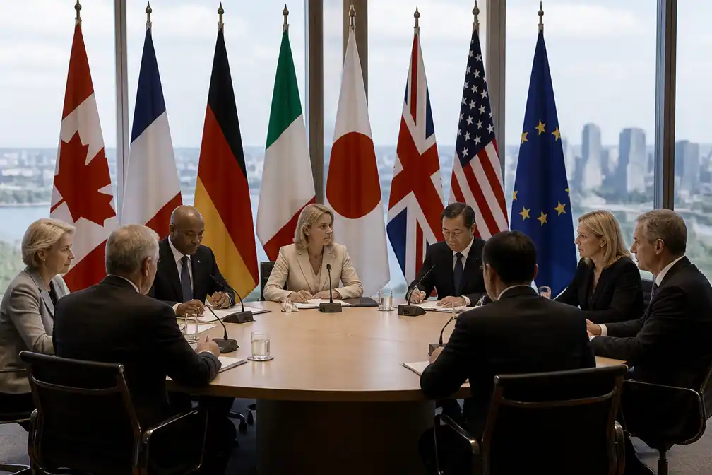 G7-buitenlandministers roepen Iran op Houthi's niet langer te bewapenen