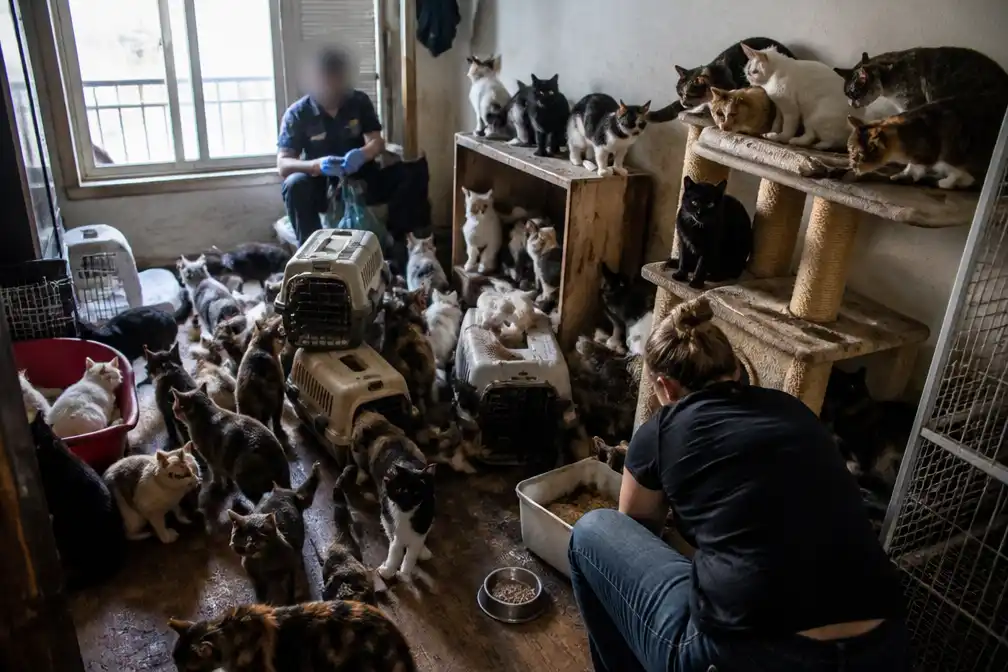 Meer dan 75 katten aangetroffen in Parijs appartement van 50 vierkante meter