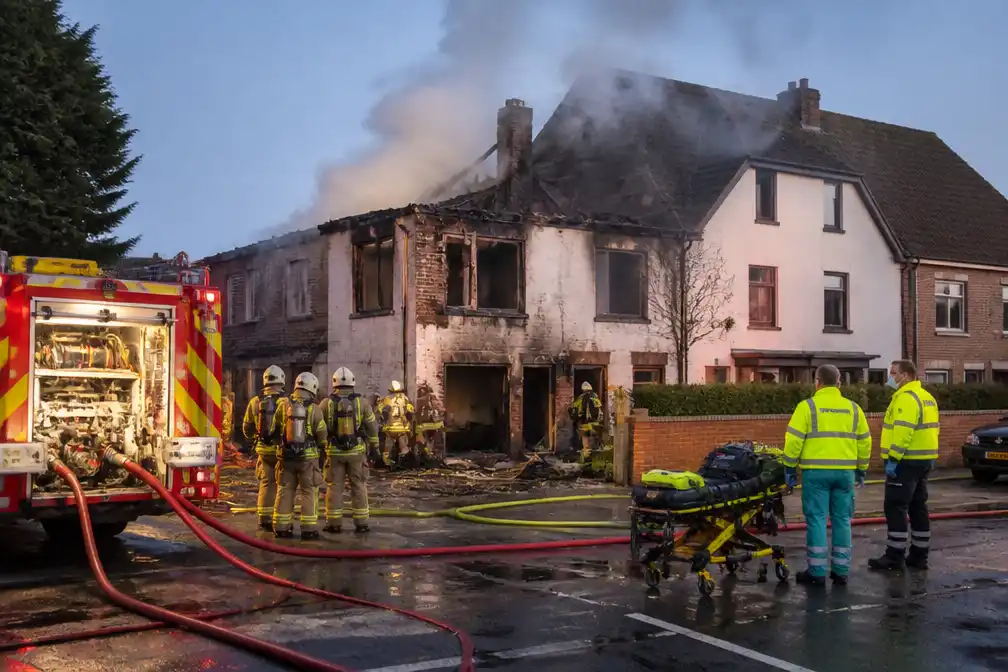 Vijf mensen naar ziekenhuis na brand en explosies in Kontich