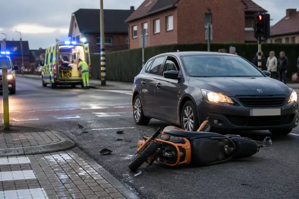 16-jarige bromfietser gewond bij aanrijding met afslaande auto in Koekelare