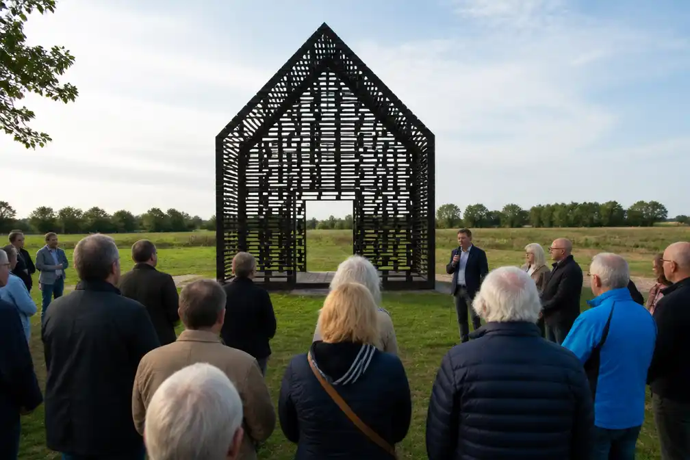 Kunstwerk Irony van Aleksander Konstantinov ingehuldigd in Nieuwerkerken
