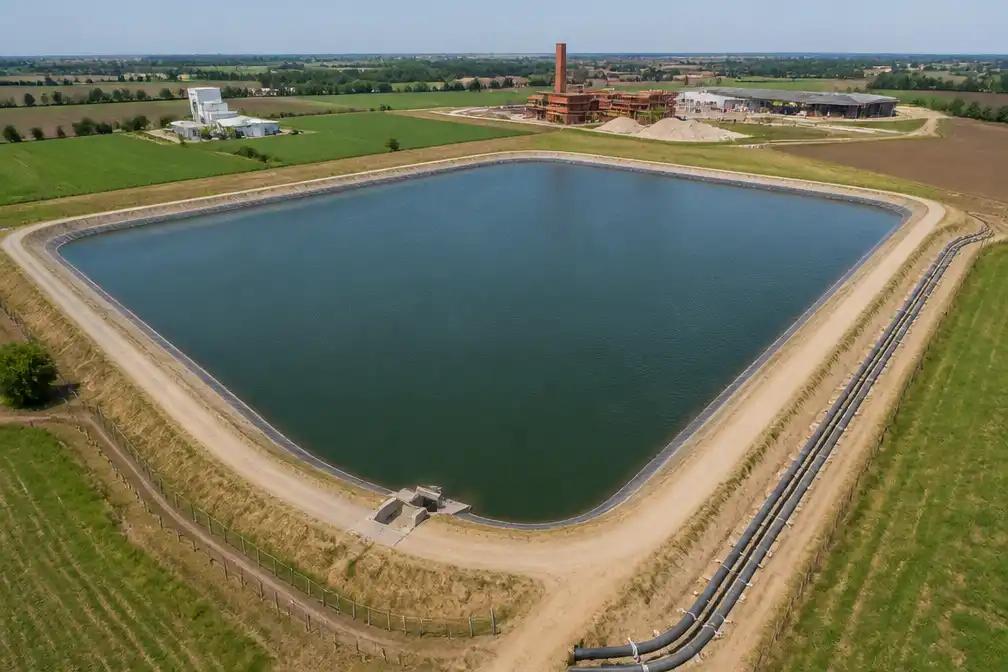 Landbouwers, Verduyn en Wienerberger bouwen waterbekken in Kortemark
