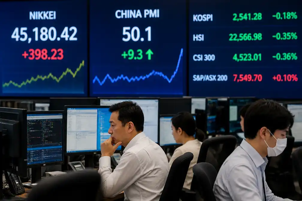 Aziatische beurzen gemengd, Chinese industrie groeit weer