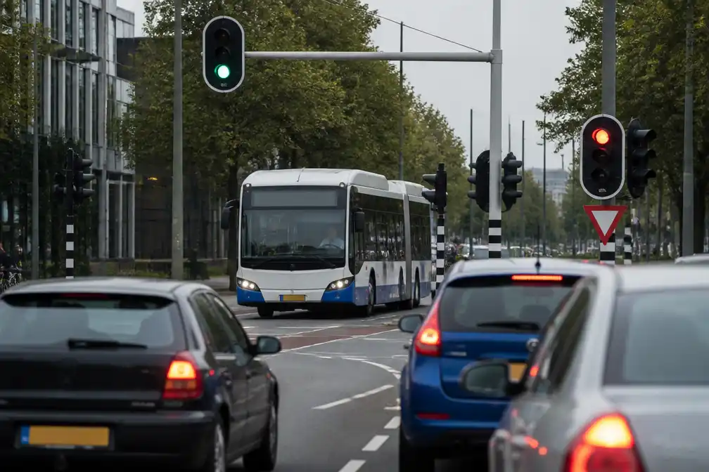 Bussen en trams krijgen bij veel verkeerslichten eerder groen dan overig verkeer