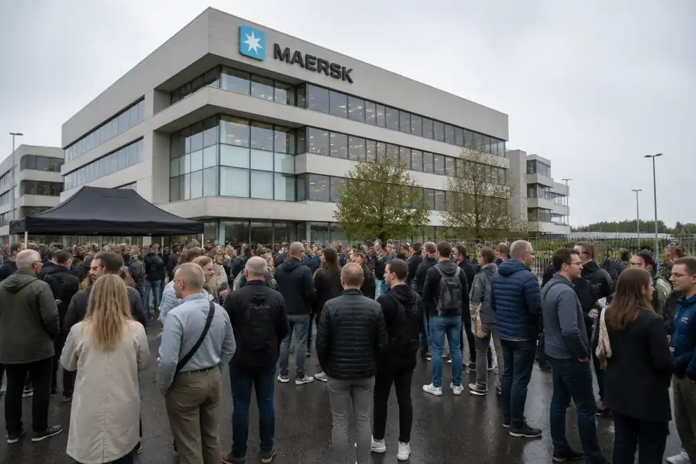 Personeel Maersk in Antwerpen staakt tegen wereldwijde afschaffing telewerk