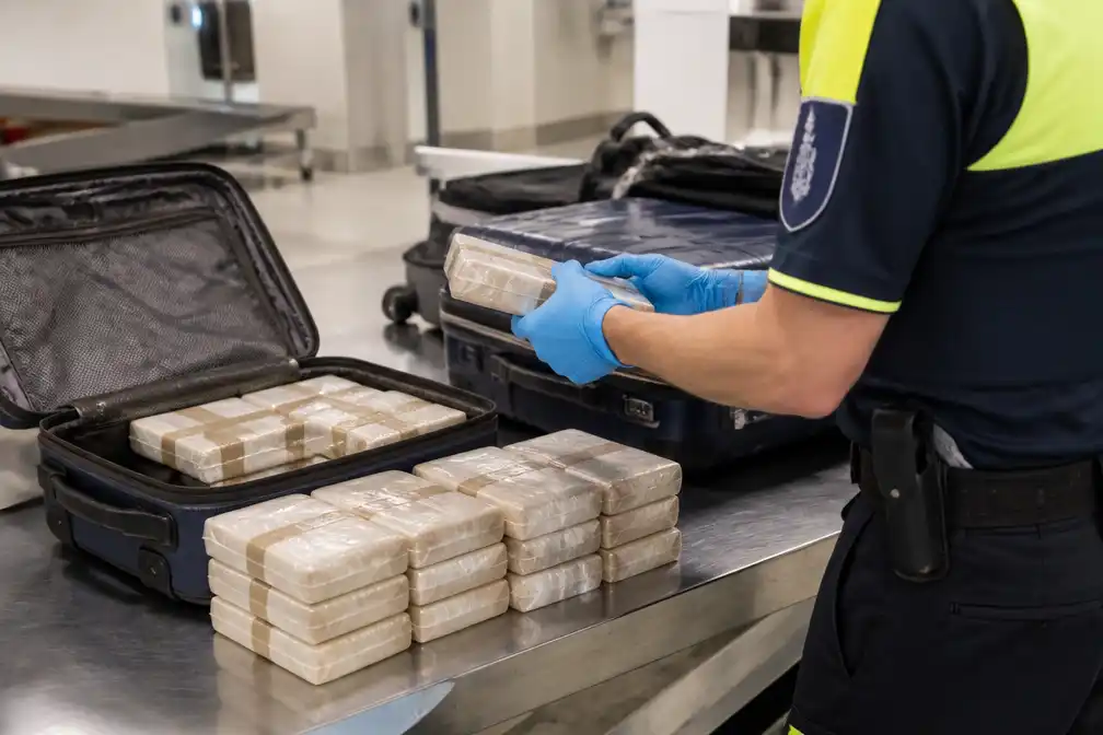Douane vindt 18 kilo cocaïne bij bemanningslid op Schiphol