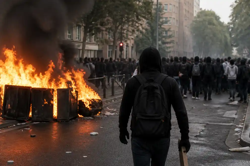 Protesten van Franse scholieren en studenten gaan door met rellen