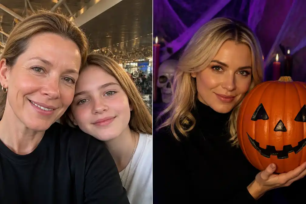 Katja Retsin brengt dochter Manou terug naar Spanje, Elisabeth Lucie Baeten viert al Halloween