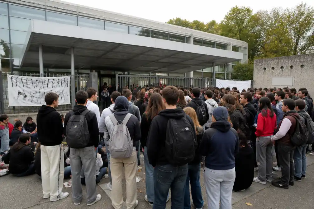 Franse scholierenbond USL: 1800 middelbare scholen geblokkeerd