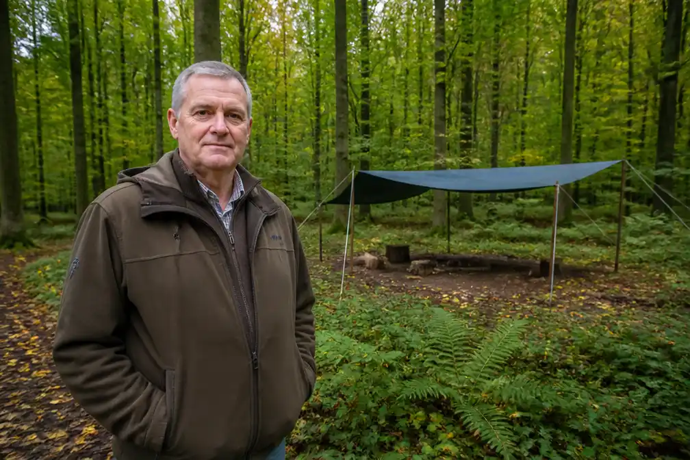 Boseigenaar Eric Desmaele stelt 22 hectare bos en bivakzone in Horebeke open