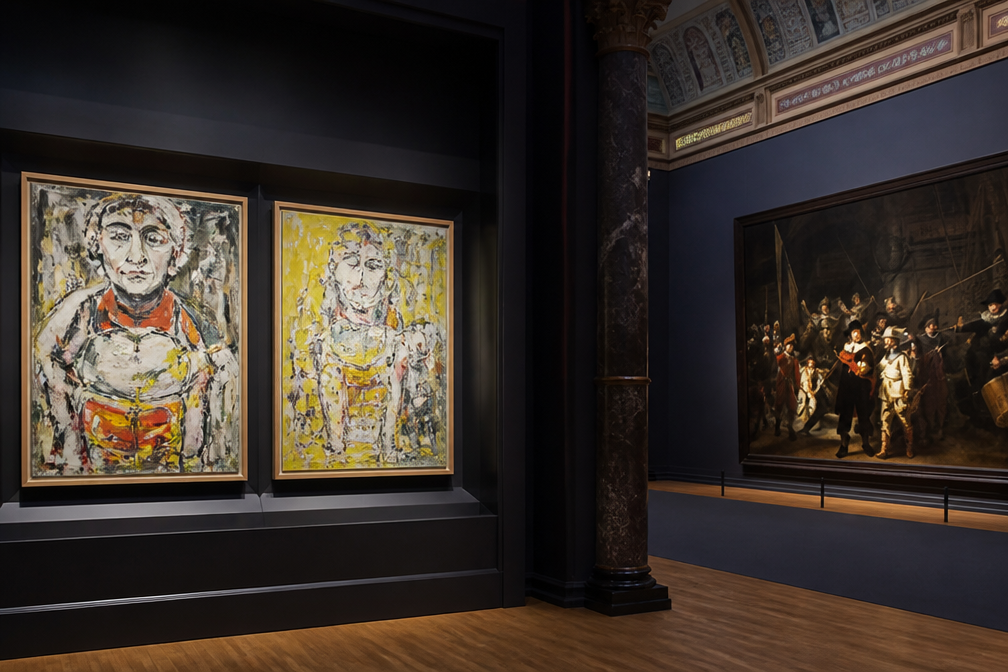 Rijksmuseum hangt twee werken van De Kooning naast Nachtwacht in eregalerij