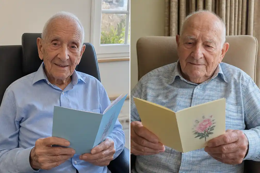 De twee oudste mannen ter wereld zijn op dezelfde dag jarig en sturen elkaar een kaart