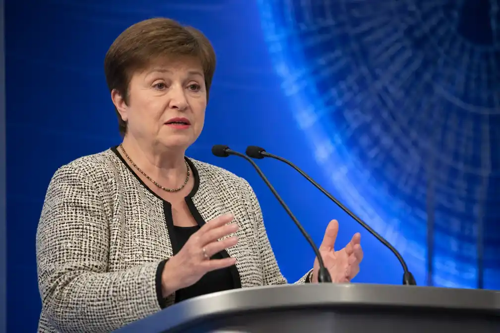 IMF-chef Georgieva waarschuwt voor hoge energieprijzen en recordstaatsschulden