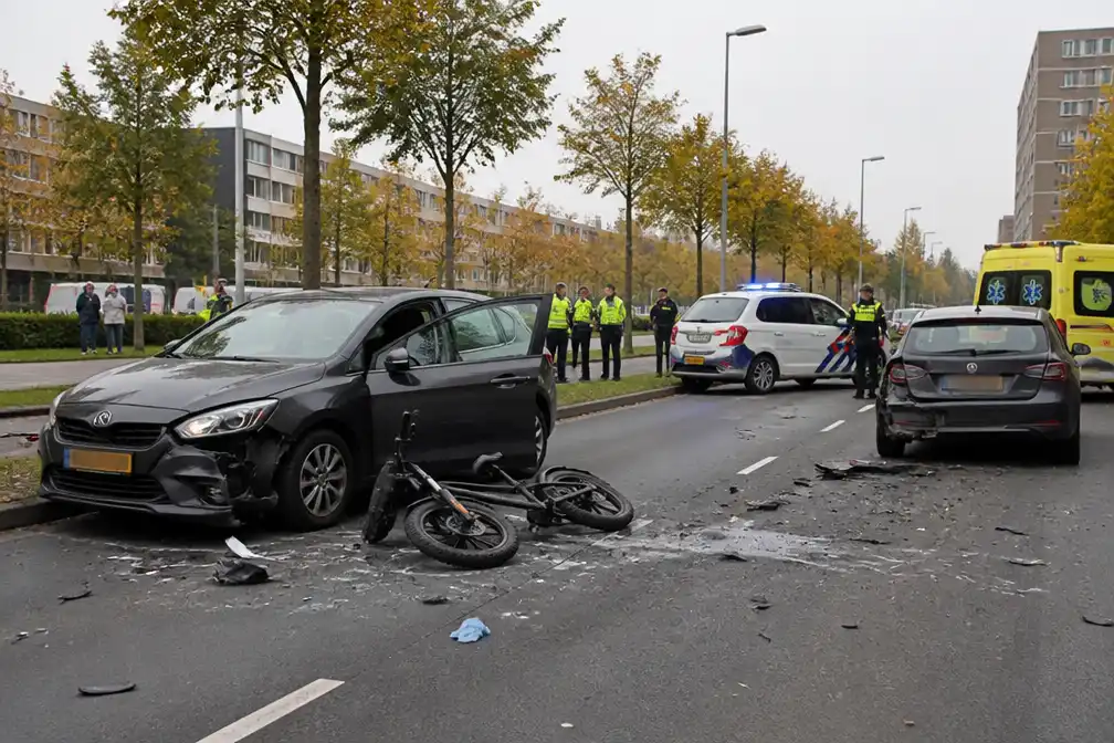 Achtervolging in Breda eindigt in botsing; mogelijk geschoten