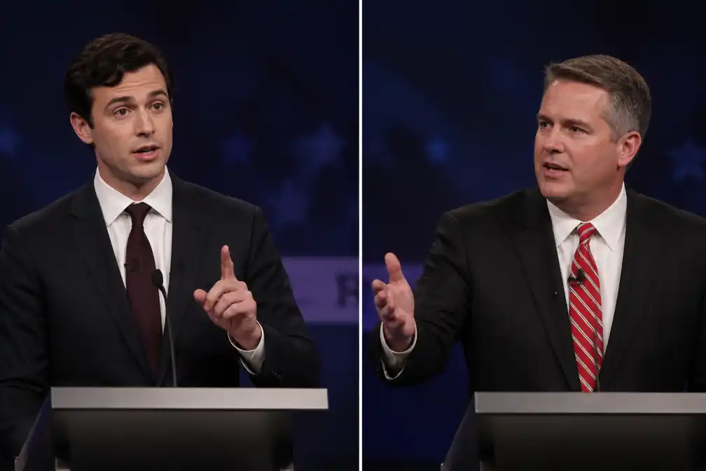 Ossoff en Collins vallen elkaar persoonlijk aan in debat Senaatsrace Georgia