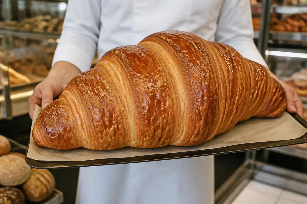 Bakkerij Atelier Lucas in Knokke verkoopt ‘Croissant du Zoute’ van 1 kilo voor één weekend