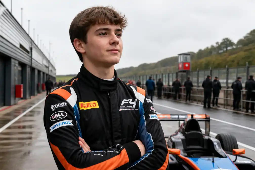 Belg Dries Van Langendonck (16) kroont zich met twee races te gaan tot kampioen in Britse F4