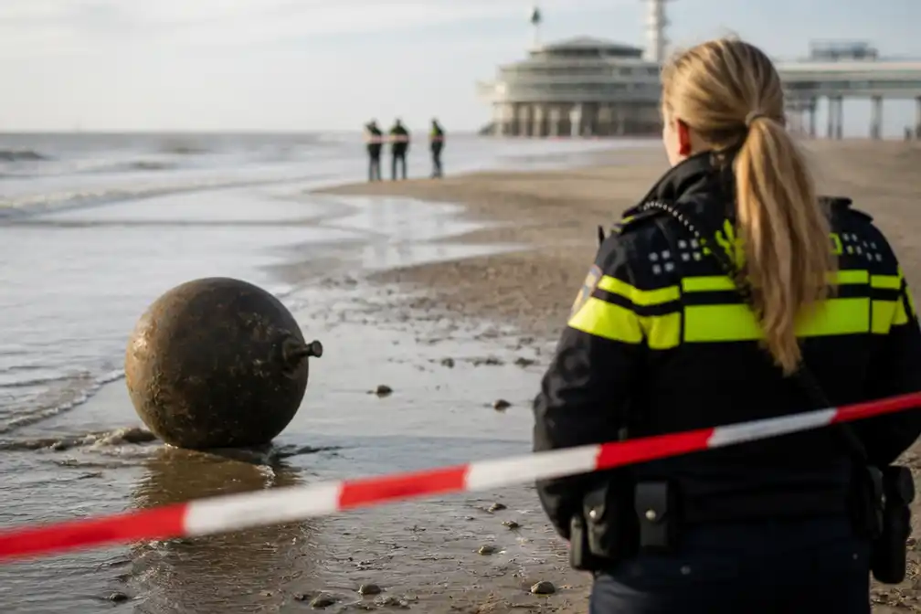 Defensie onderzoekt mogelijke zeemijn op strand van Scheveningen