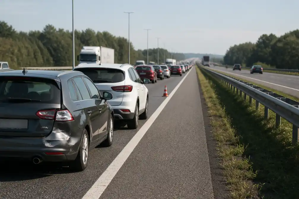 Kop-staartbotsing op E403 in Ruddervoorde zorgt voor file van drie kilometer