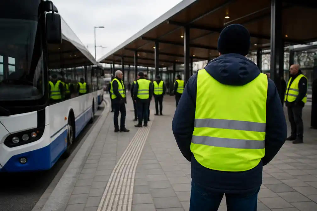 Duizenden stakers bij landelijke actie in het streekvervoer, zeggen vakbonden