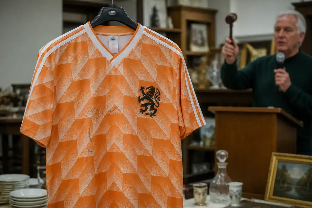 Gesigneerd EK-shirt van Marco van Basten uit 1988 onder de hamer in Ridderkerk