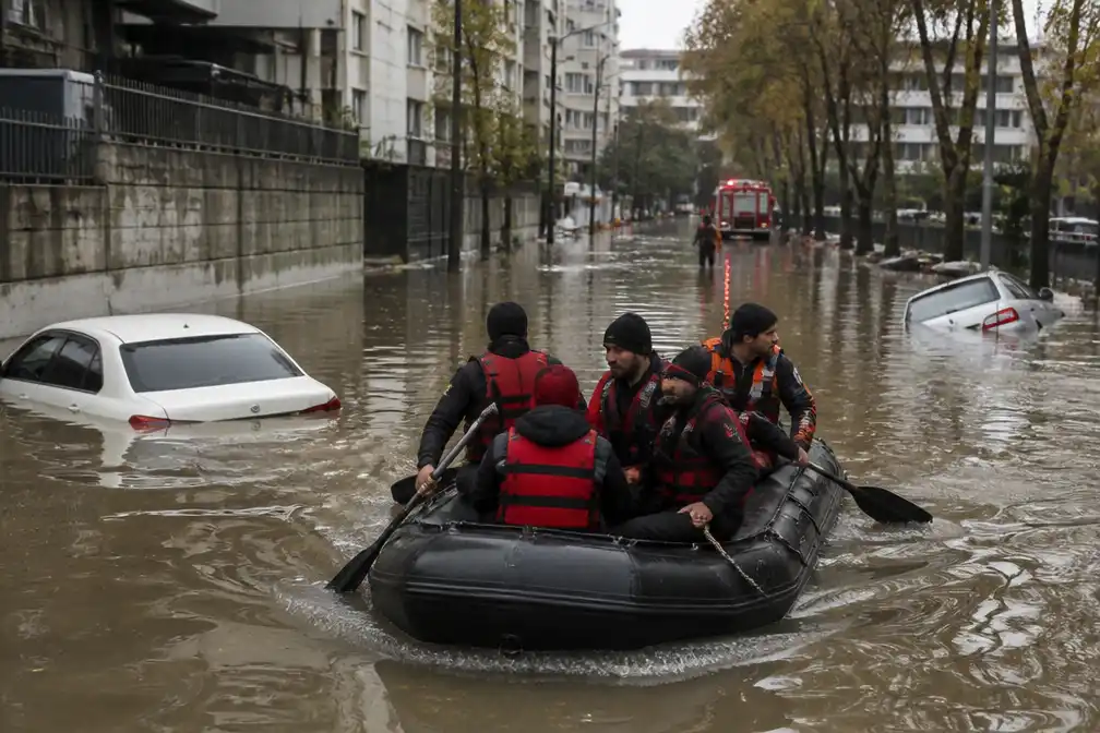Drie doden en vier vermisten na zware overstromingen in Istanbul