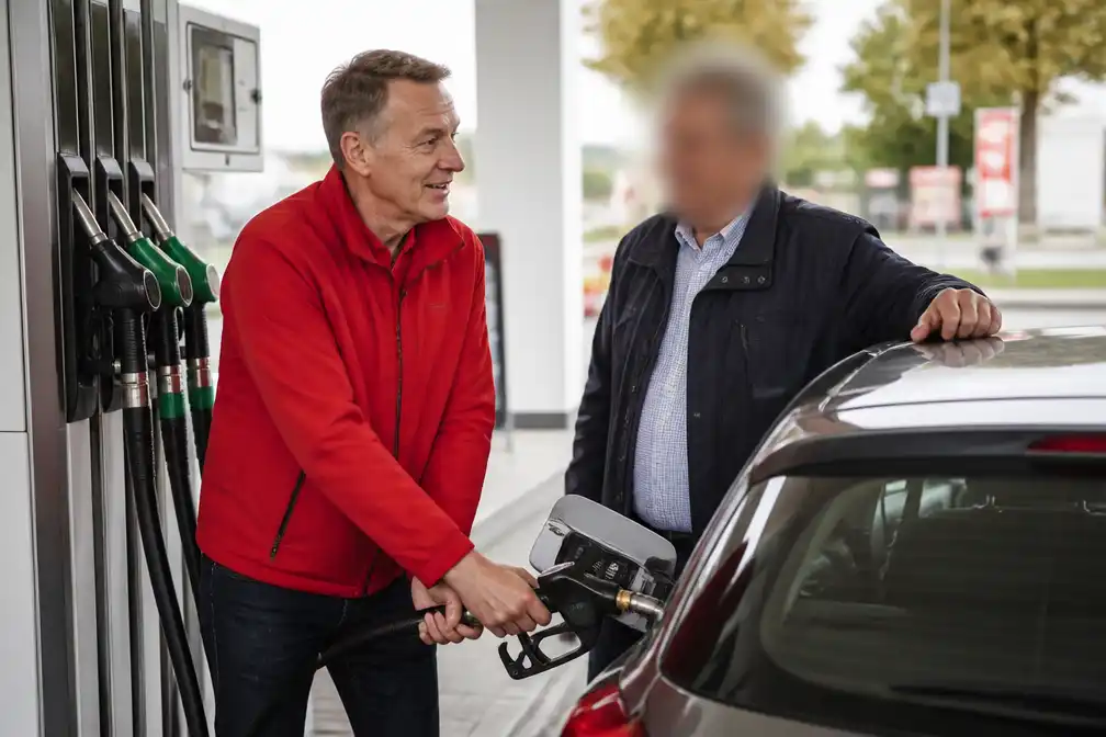 Weerman Frank Duboccage wordt 'Frank De Tankman' en laat drie Q-luisteraars gratis tanken