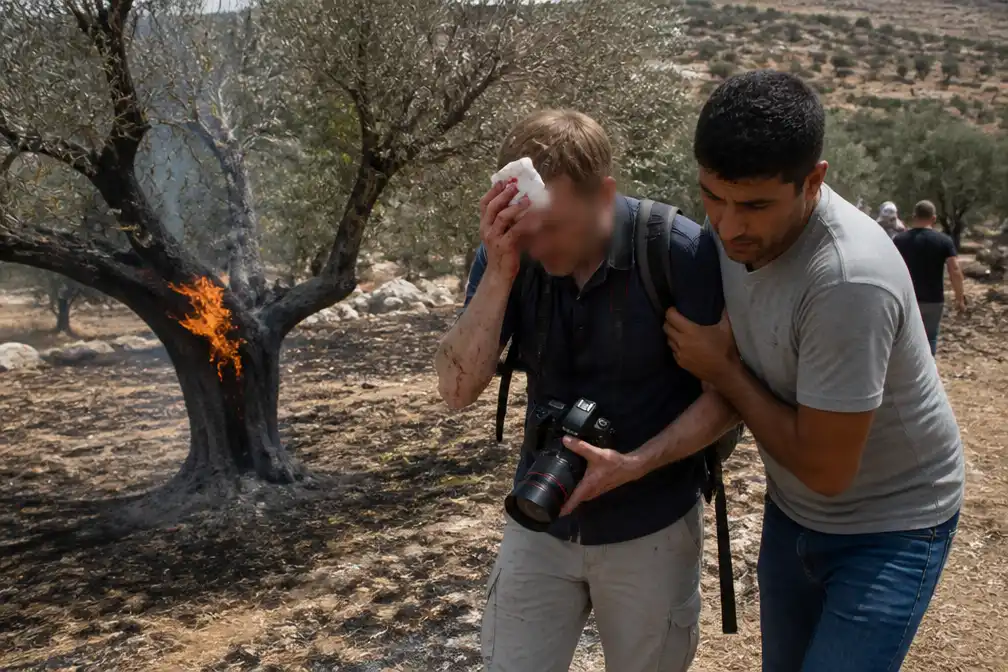 Buitenlandse journalist gewond bij aanvallen kolonisten op Westelijke Jordaanoever