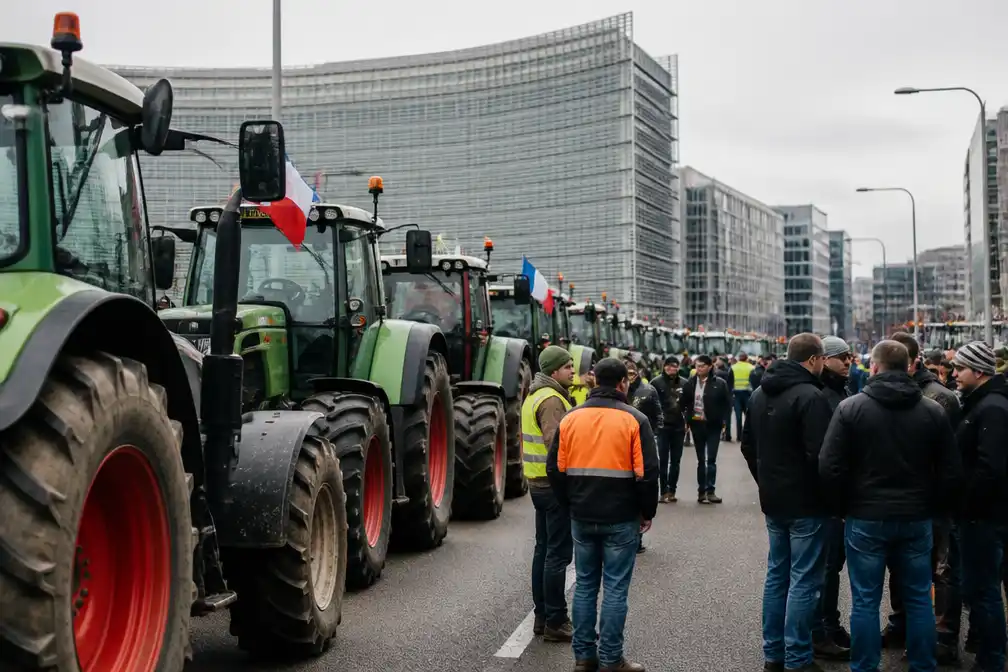 Europese boeren plannen nieuwe betoging in Brussel tegen landbouwbesparingen