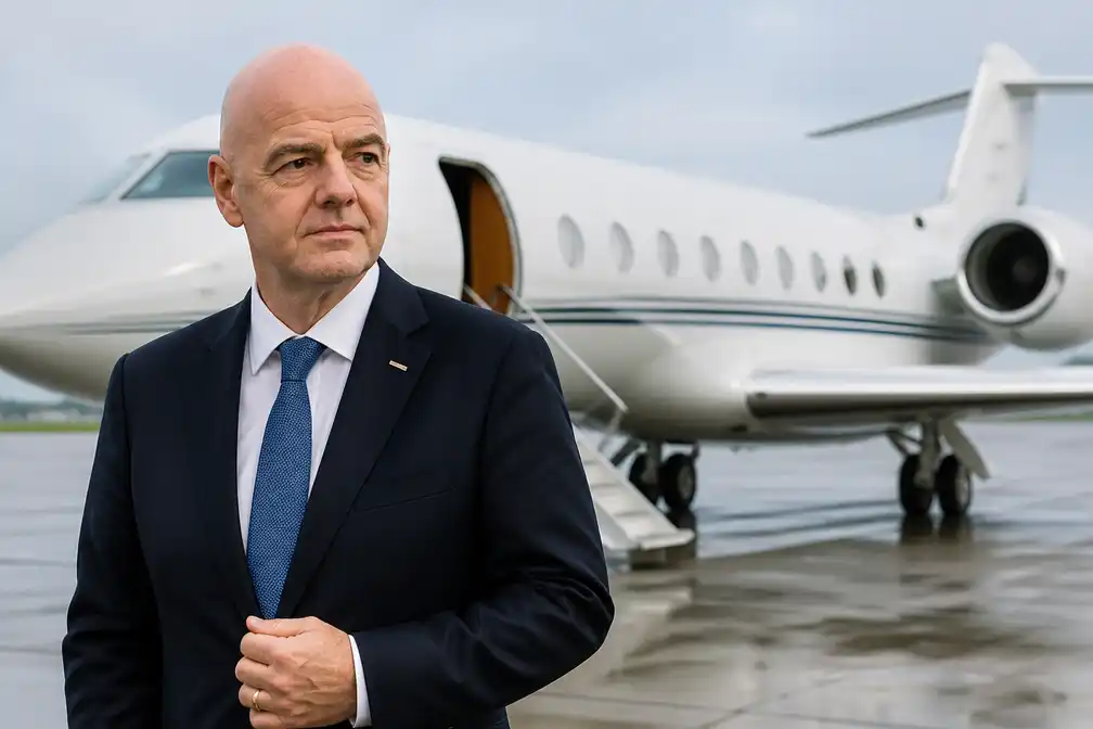 Infantino vloog in 70 dagen drie keer de wereld rond met gesponsorde privéjet