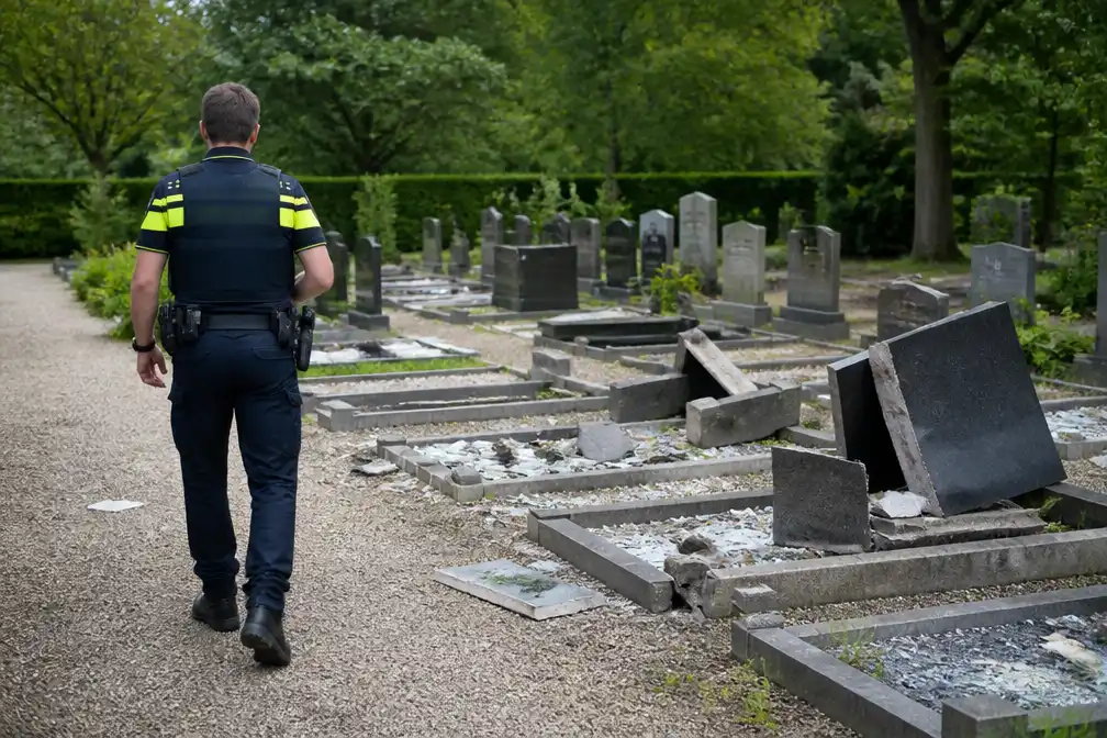 Politie treft 32 vernielde graven aan op begraafplaats in Den Haag