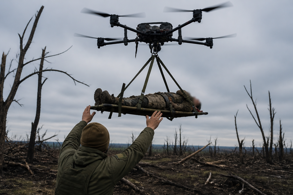 Oekraïne zegt gewonde soldaat voor het eerst per drone van het front te hebben geëvacueerd