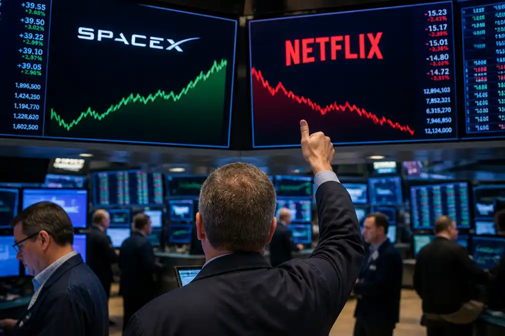 SpaceX fors hoger op Wall Street na kwartaalcijfers, Netflix daalt