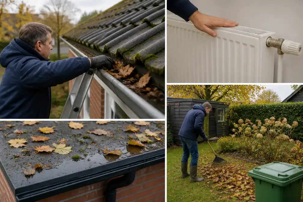 Najaarsinspectie rond het huis: dakgoot, radiator en tuin controleren voor de winter