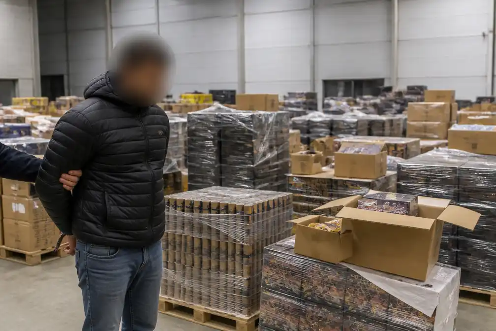 Politie neemt 3000 kilo illegaal vuurwerk in beslag in Lelystadse loods, man (33) aangehouden