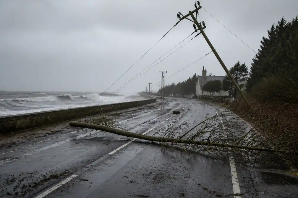 Storm Boelo zet ruim 82.000 huizen in Noord-Brittannië zonder stroom