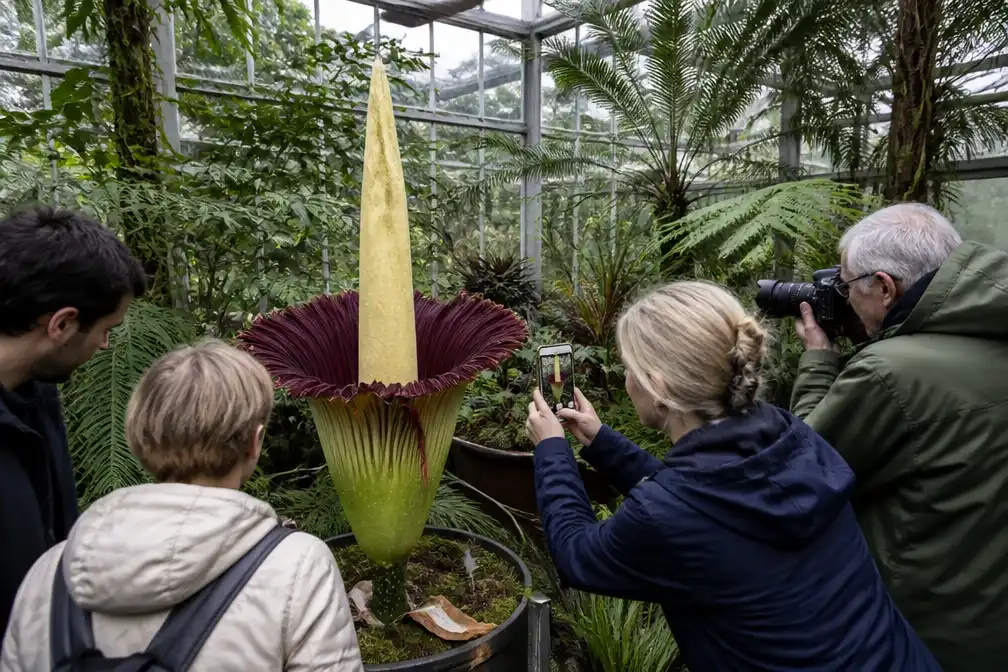 Zeldzame 'penisplant' Sumatra bloeit in Gentse plantentuin van GUM