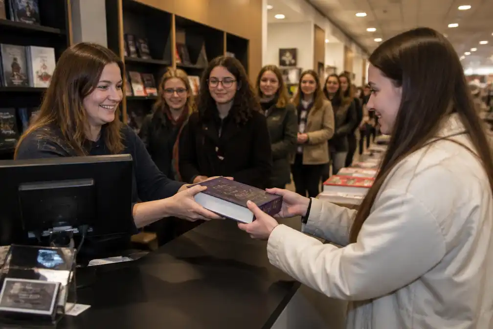 Fans kopen nieuw boek van Sarah J. Maas bij nachtopening in Sint-Niklaas