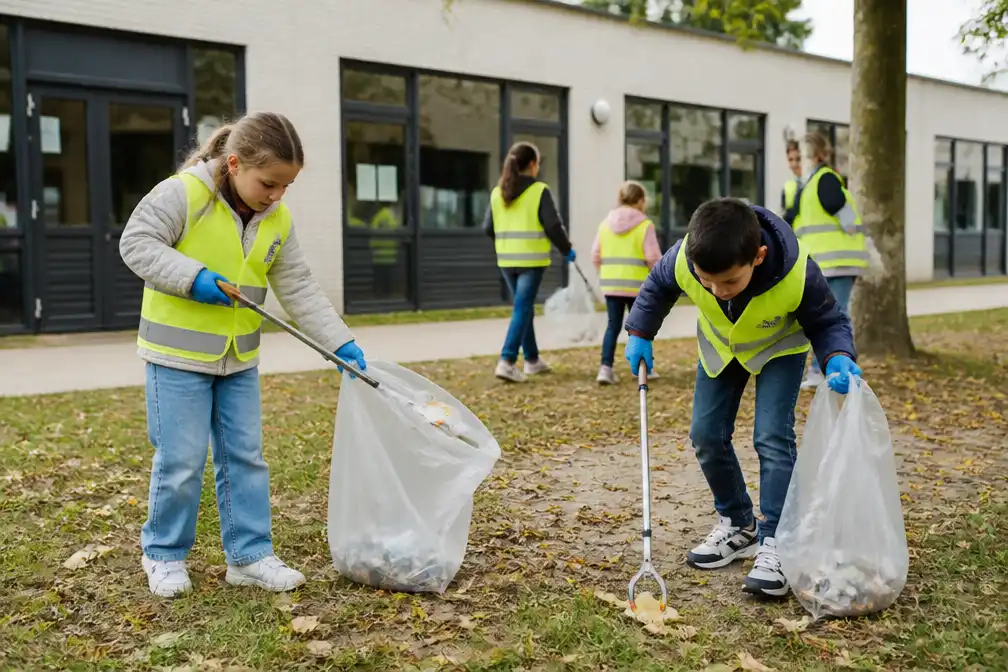 Twee scholen uit Erpe-Mere verdienen samen 1.250 euro met Operatie Proper
