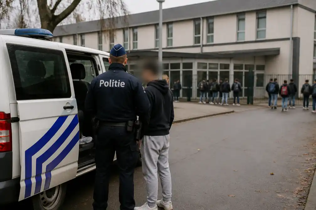 Minderjarige leerling gearresteerd op school in Wetteren
