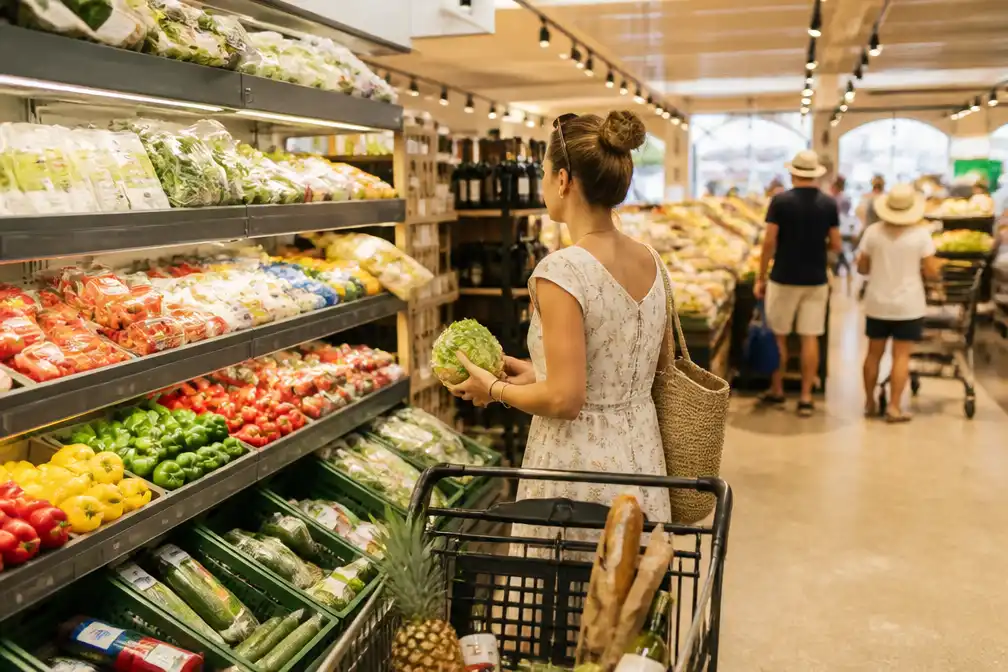 Boodschappen doen op vakantie wordt een uitje, en supermarkten spelen daarop in