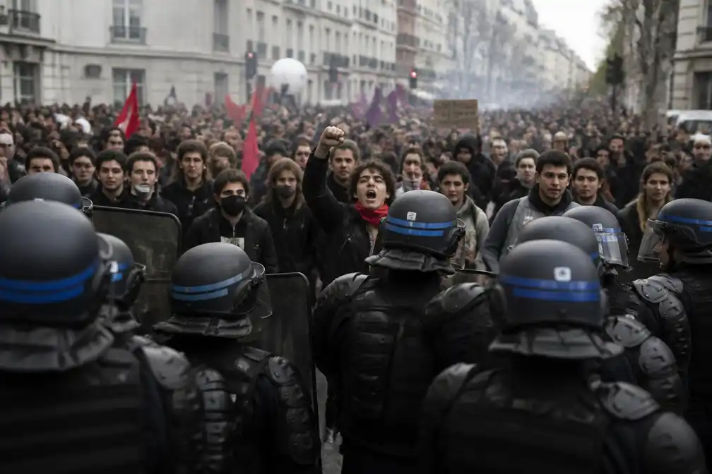 Protesten in Frankrijk en Duitsland eindigen in confrontaties met de politie