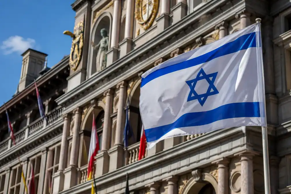 Israëlische vlag blijft aan Antwerps stadhuis, coalitie verdeeld