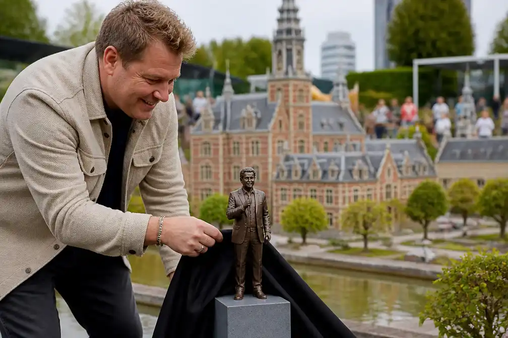 Miniatuurbeeldje van André Hazes onthuld in Madurodam