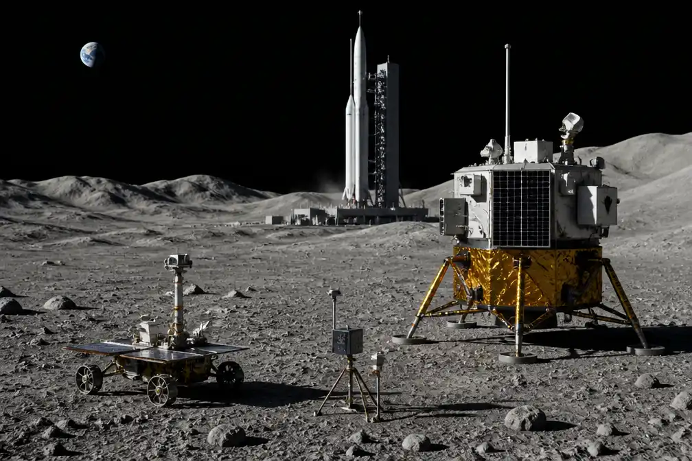 NASA kondigt vier nieuwe maanmissies aan ter voorbereiding van maanbasis