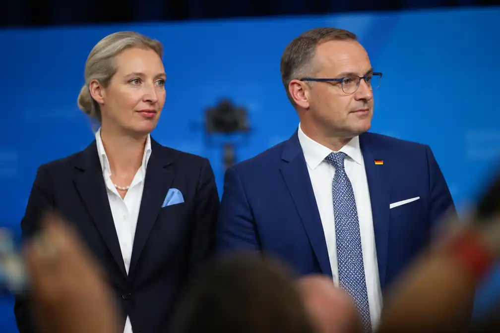 AfD herkiest leiders Weidel en Chrupalla op partijcongres in Erfurt