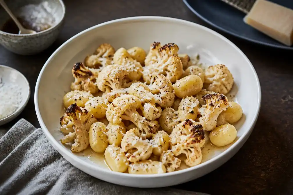 Hugo Kennis deelt recept voor geroosterde bloemkool met gnocchi cacio e pepe