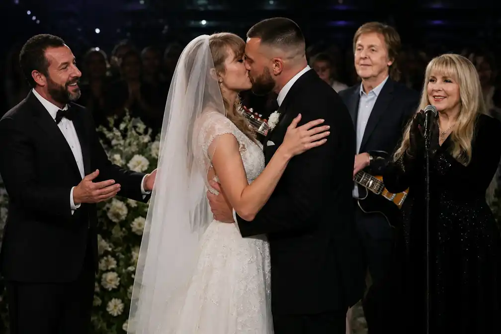 Taylor Swift en Travis Kelce getrouwd in Madison Square Garden met sterrenparade