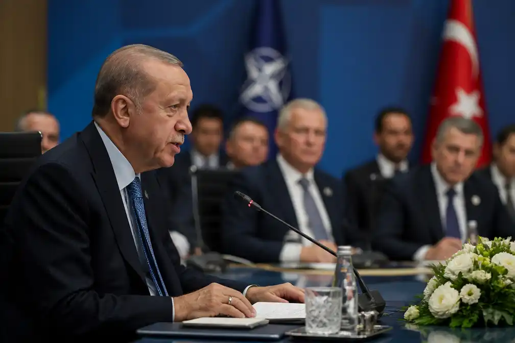 Erdogan opent NAVO-top met oproep tot opheffen wapenrestricties