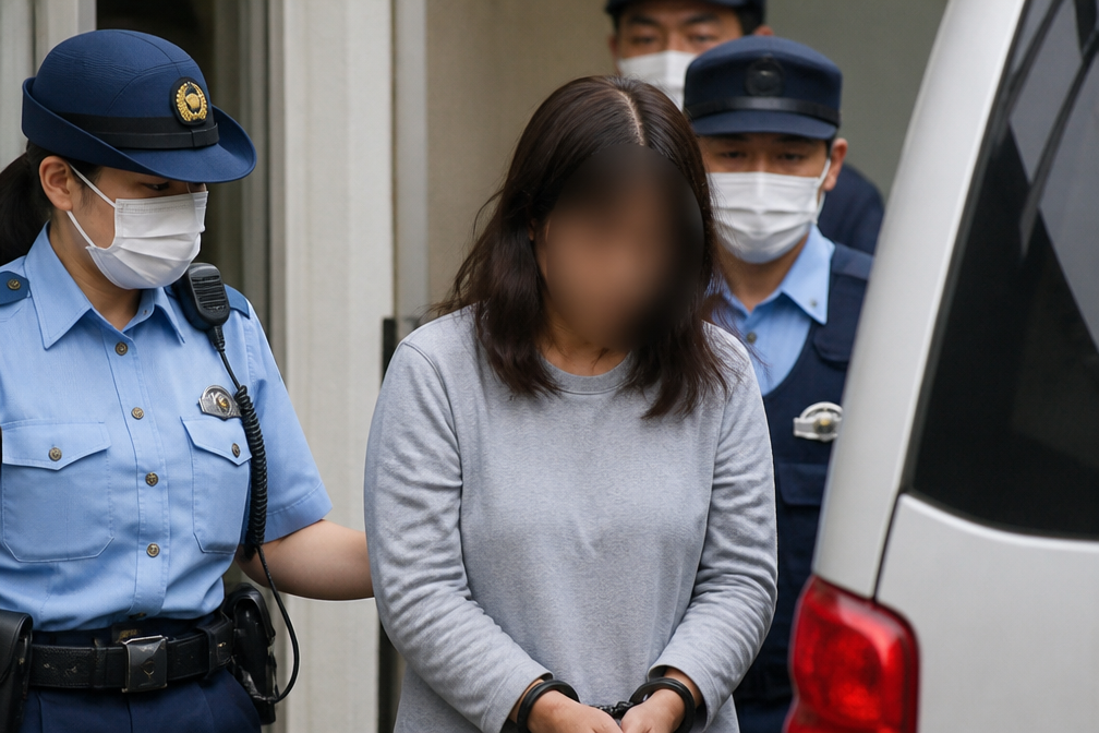 Japanse vrouw opgepakt voor dichtnaaien lippen huisgenote in Koga
